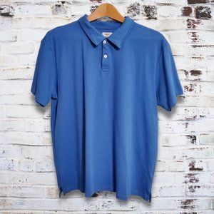 Hydenyoo Large Blue Cotton Polo Shirt